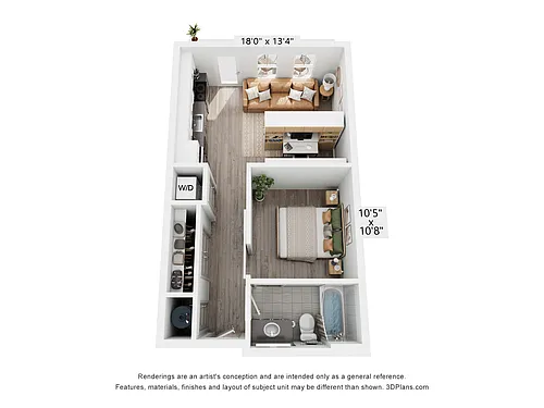 Floor plan Flex Studio