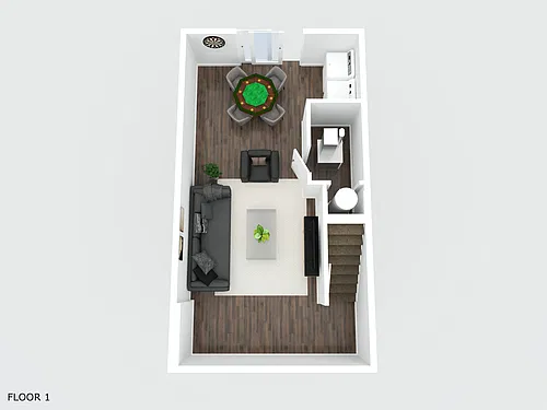 Floor plan 2-Bedroom Finished Basement