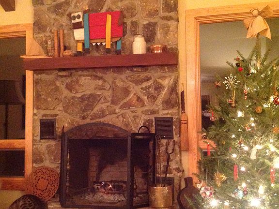 Living room fireplace