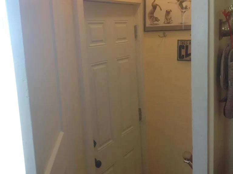 Back door and down to basement