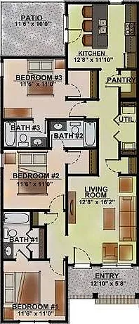 3 Bed / 3 Bath Duplex 3 Bed / 3 Bath Duplex