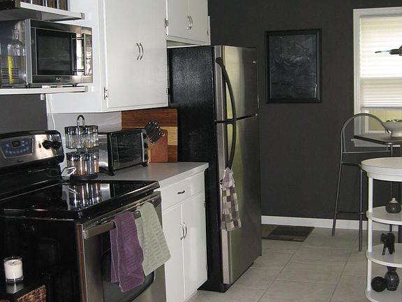 Kitchen with stainless appliances