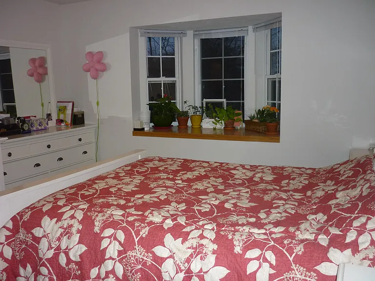 Master bedroom with bay window