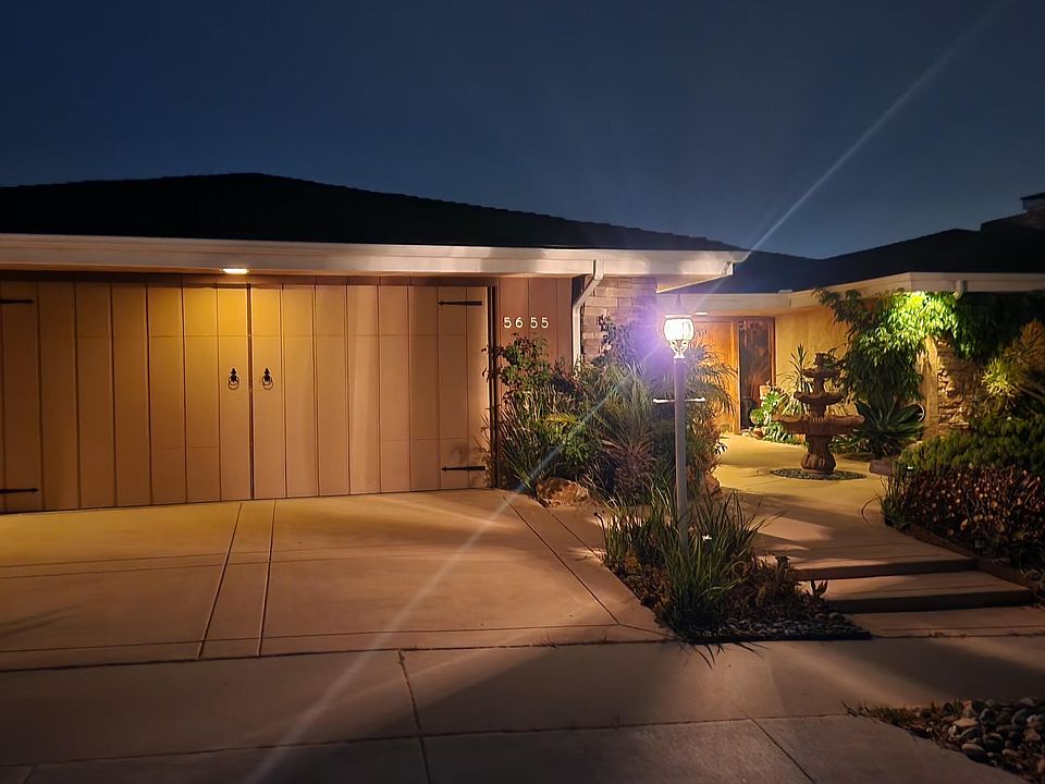 Front of House at night.