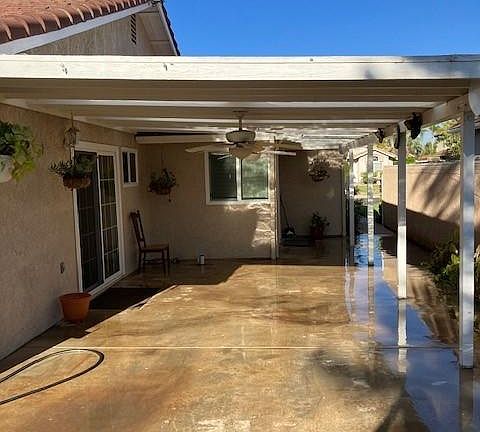 Large Covered Patio with fans