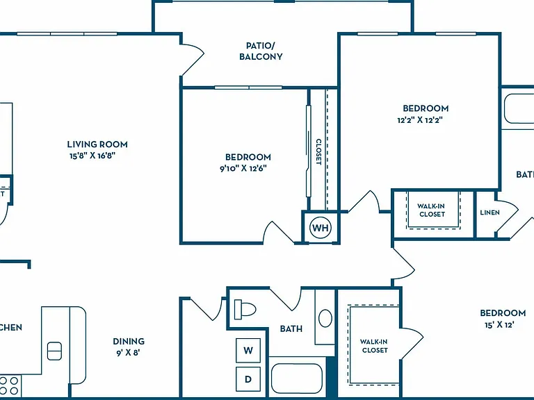 3 Bedroom | 2 Bath | 1355 SF 3 Bedroom | 2 Bath | 1355 SF