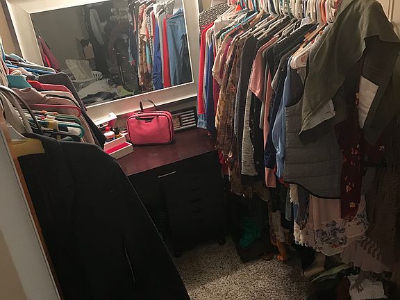 Large master walk in closet