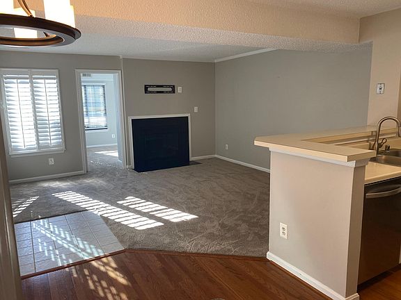 open living, kitchen, dining area