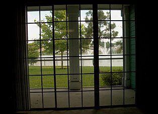 View of Lake & Fountain from Living Room