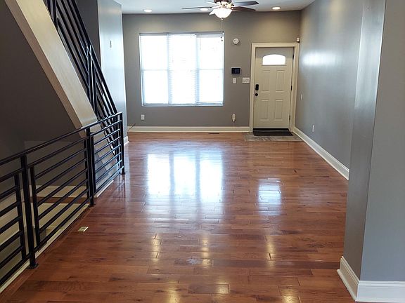 View from the dining room/kitchen to front door