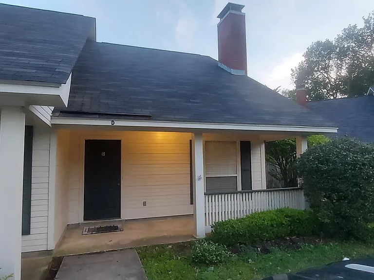 Front porch with light.