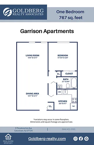 Floor plan One Bedroom