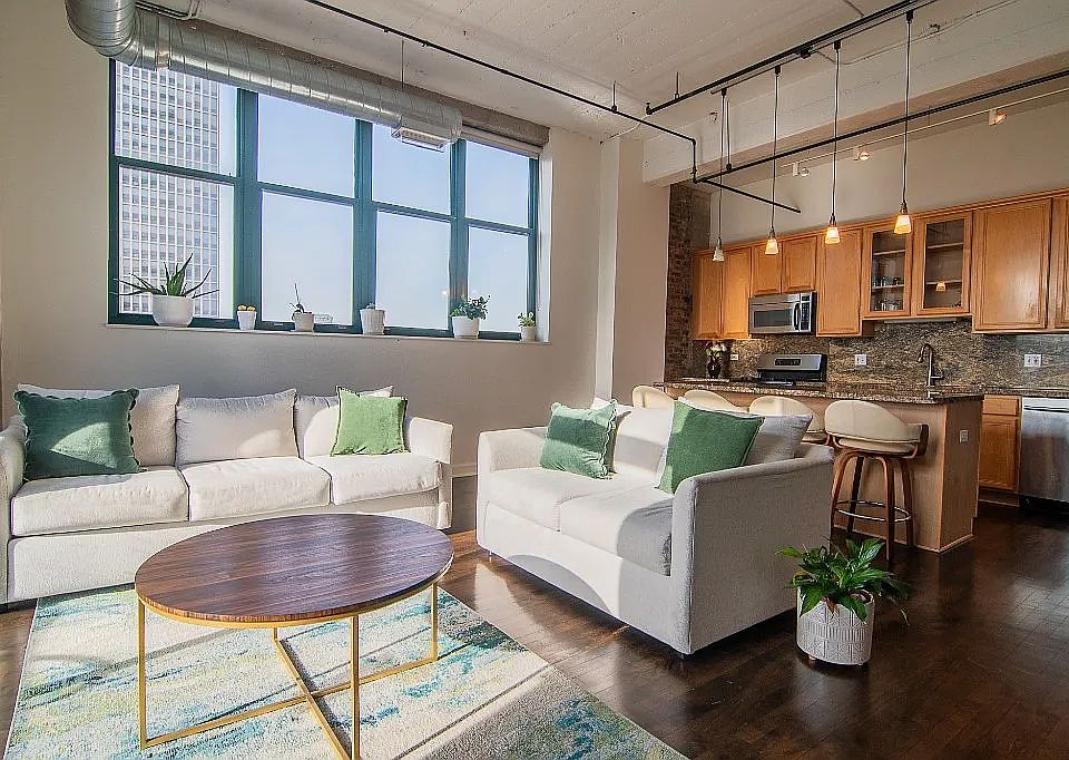 Living Room + Kitchen