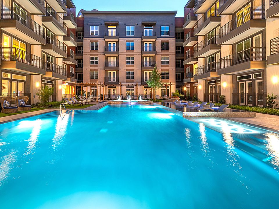 Resort-inspired pool and lounge areas