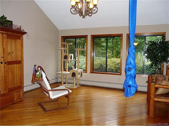 Vaulted Living Room with di...