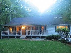 nestled in the trees