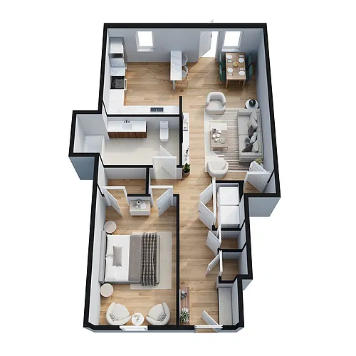 Floor plan 1 Bedroom Brand new construction 2026