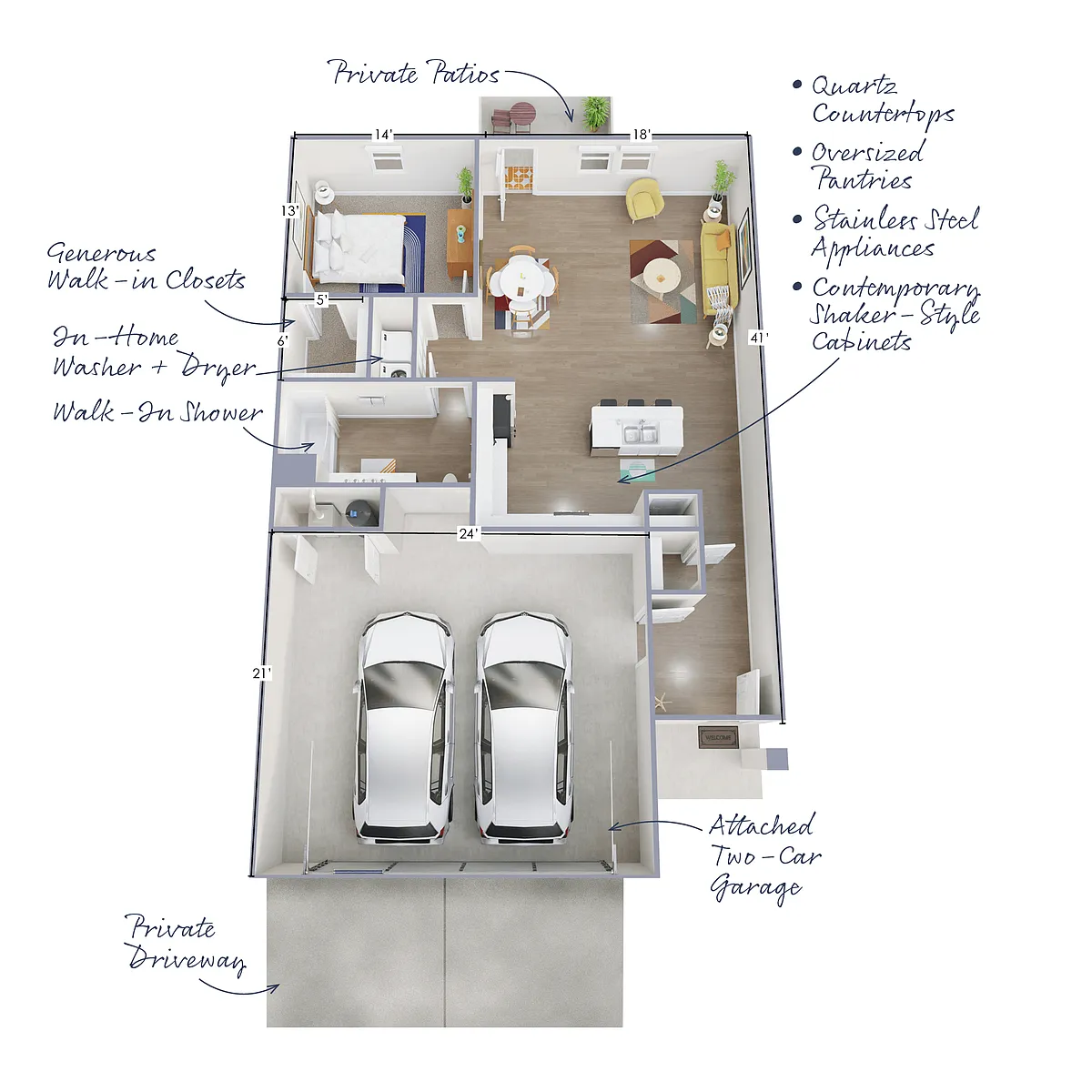 Floor plan Haven ADA