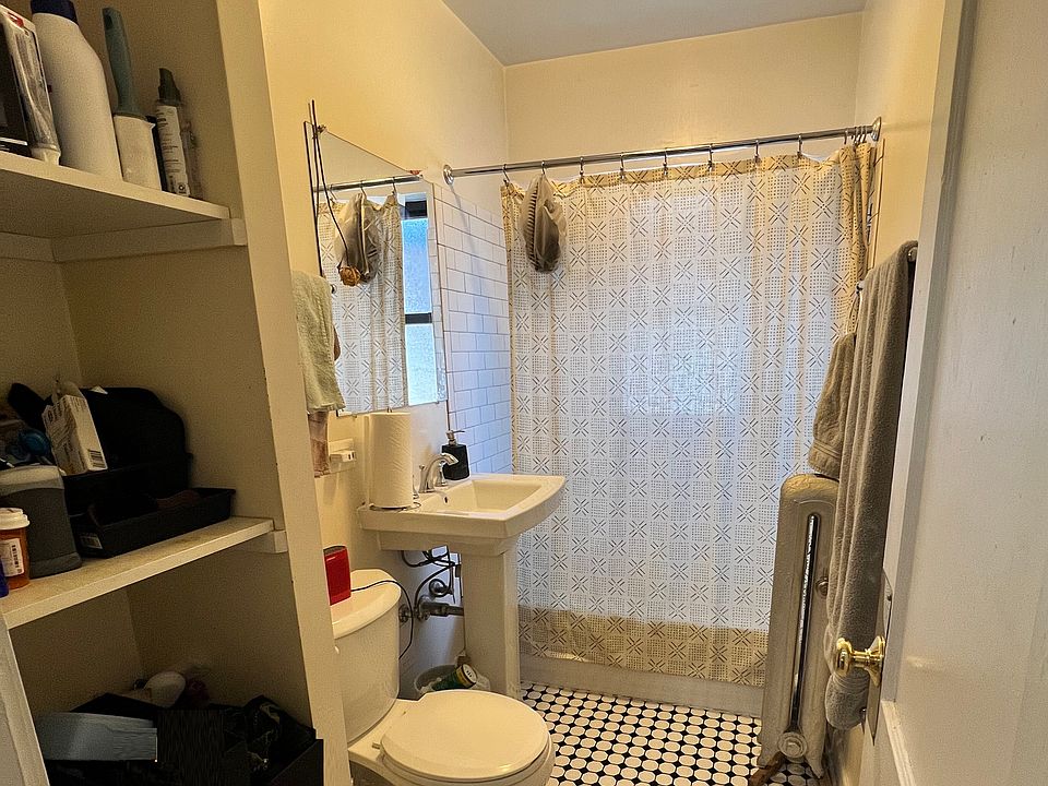 bathroom with linen closet