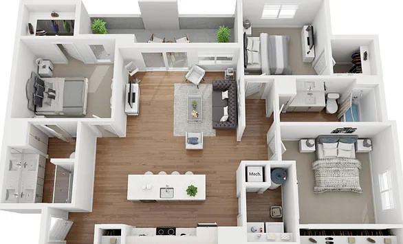 3 Bedroom | 2 Bath 3 Bedroom | 2 Bath