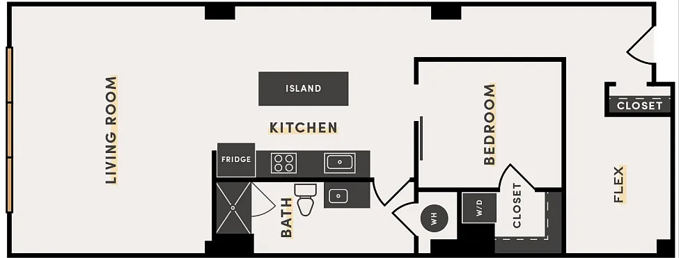 Floor plan 1 Bed +A