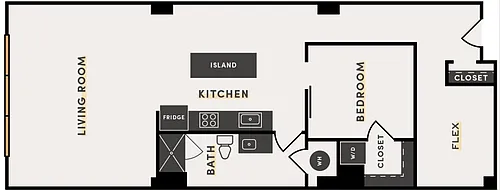 Floor plan 1 Bed +A