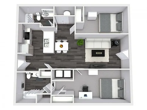 Floor plan 2x2 Renovated