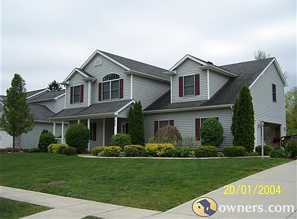 Fully landscaped front view