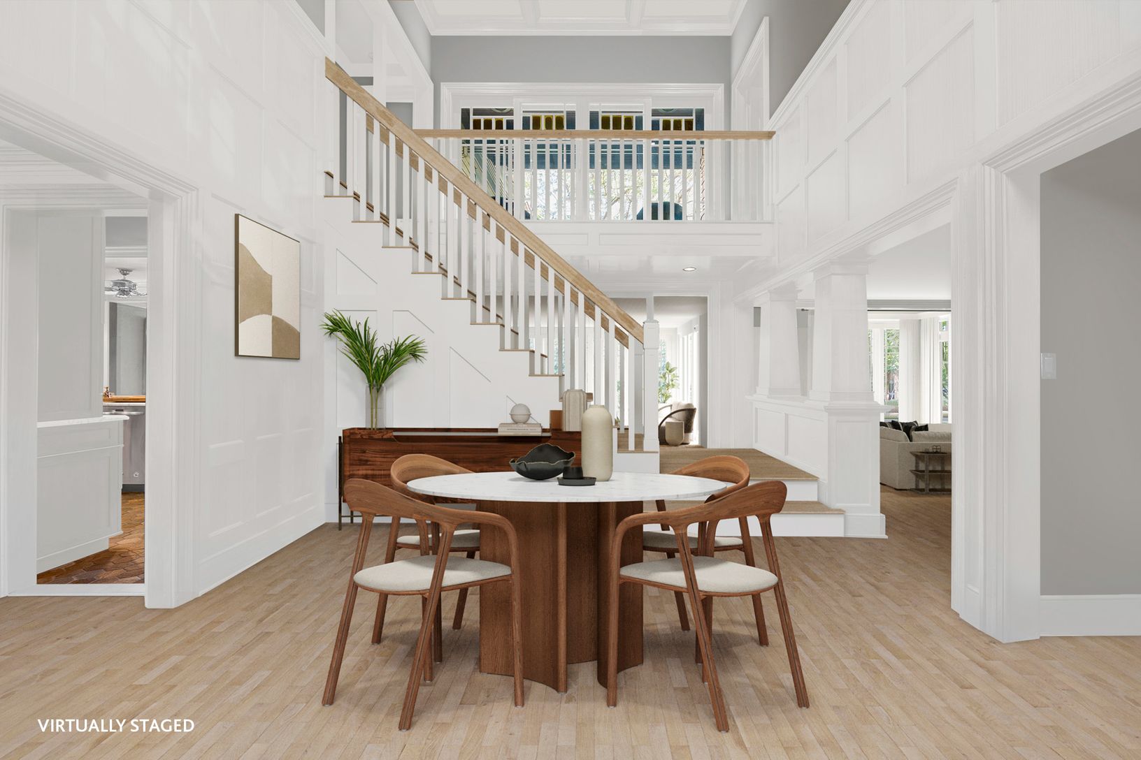 Virtually staged foyer