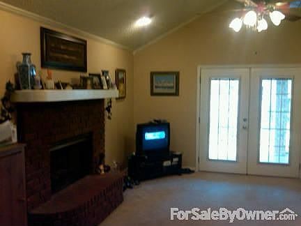Living Room with Vaulted Ceiling