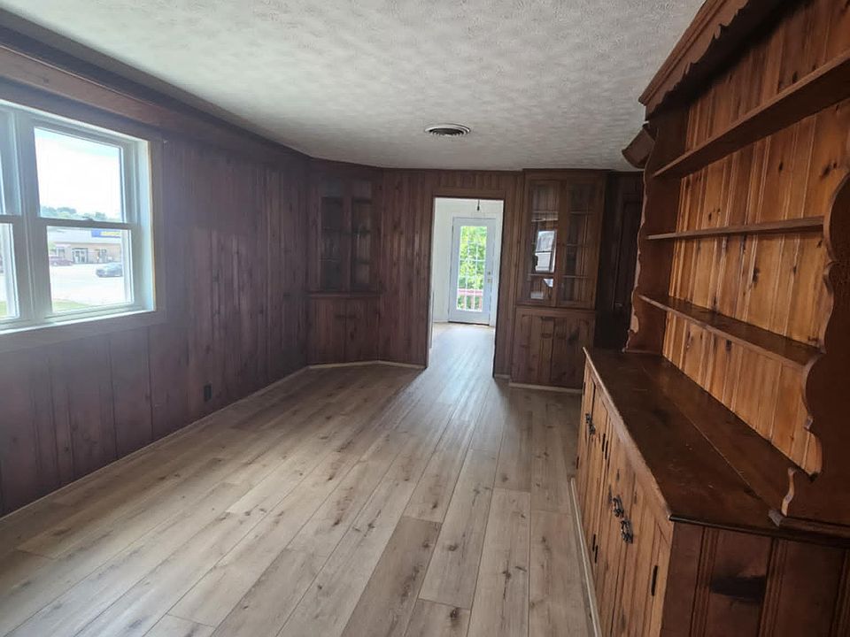 Dining Room with Built-In Storage Cabinets
