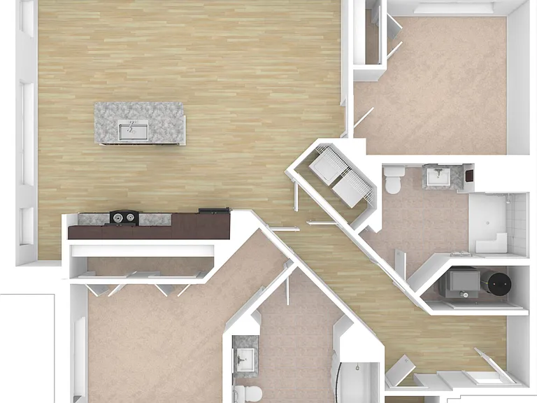 Grove - 2 Bed, 2 Bath, 1162 sq. ft.