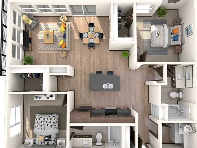 2 Bedroom | 2 Bath | 1108 SF 2 Bedroom | 2 Bath | 1108 SF