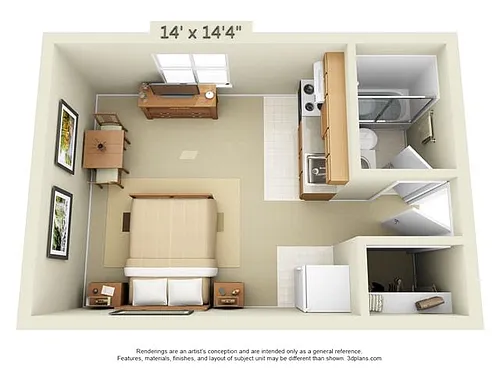 Floor plan Studio A