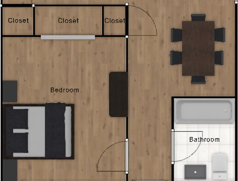 1 Bedroom floor plan