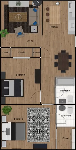 Floor plan 2 Bedrooms