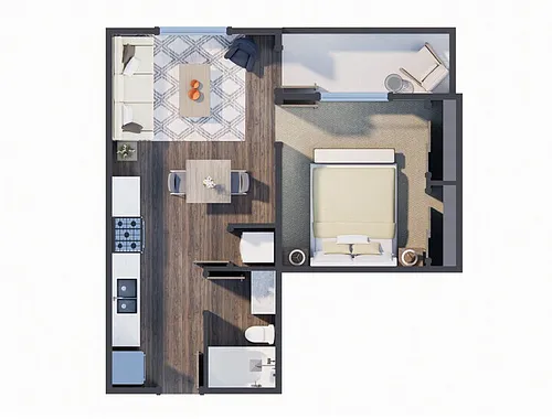 Floor plan 1 Bedroom