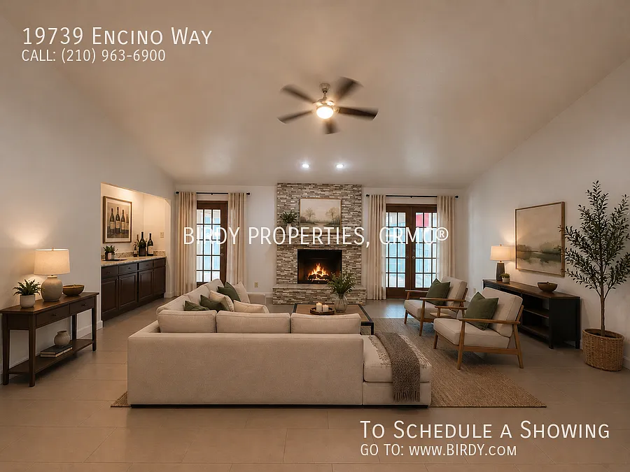"Charming 3-Bed Home with Cozy Fireplace at 19739 Encino Way, San Antonio!" — Photo 3