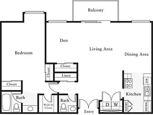 Floor plan 1 Bedroom O