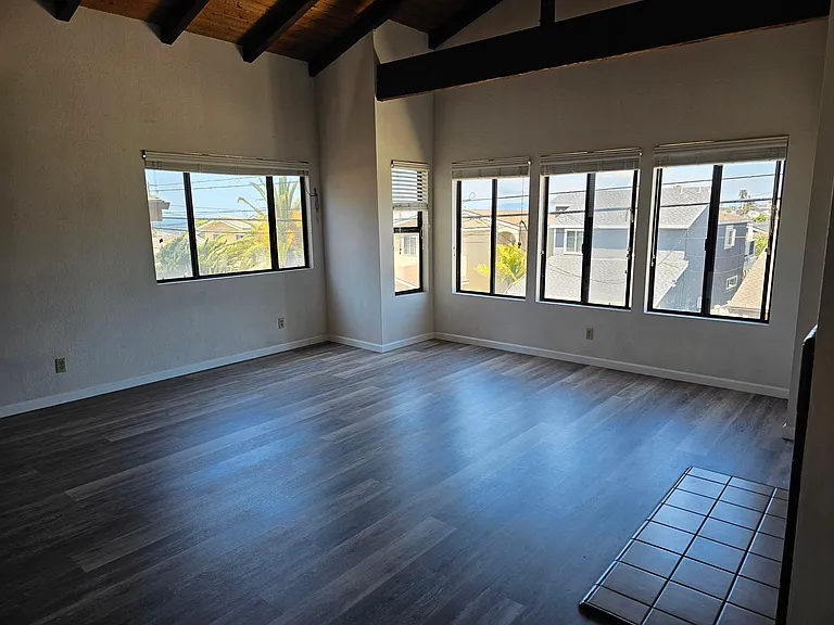 Living room looking towards ocean.