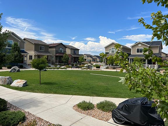 View from front porch. Bike rack and doggy bag dispenser in front, beautiful and cozy neighborhood. Great community