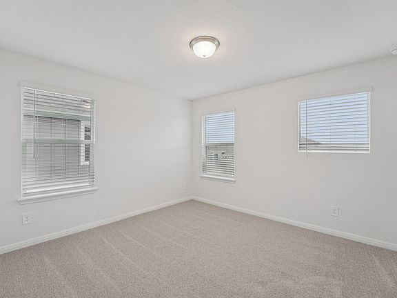 The Woodside floorplan has 3 secondary bedrooms and 2 full secondary bathrooms.