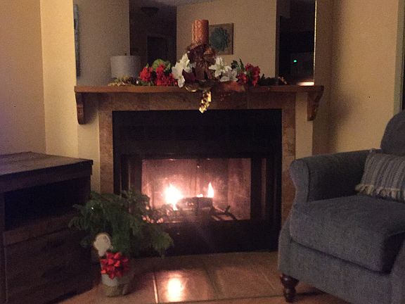 Cozy fireplace