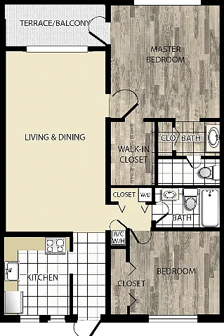 Phase 1 | Jacaranda | 2 bedrooms, 2 bath Phase 1 | Jacaranda | 2 bedrooms, 2 bath
