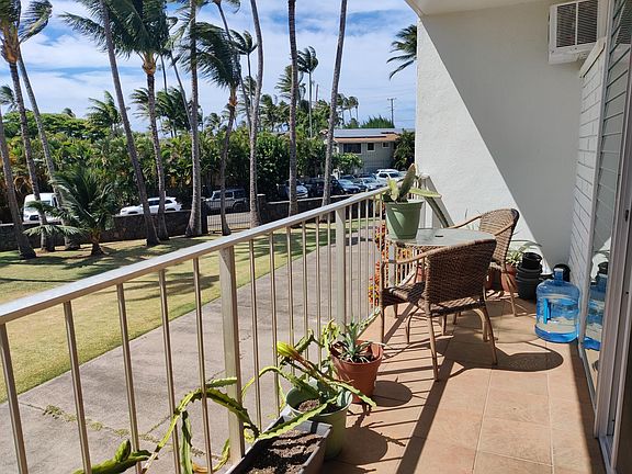 Long Lanai right side of apartment. Plants will be removed