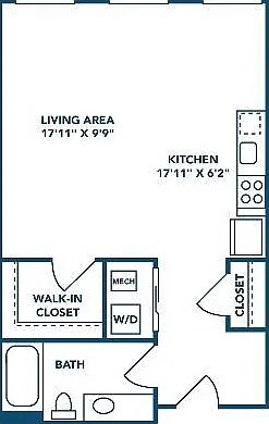 Studio | 1 Bath | 472 SF Studio | 1 Bath | 472 SF