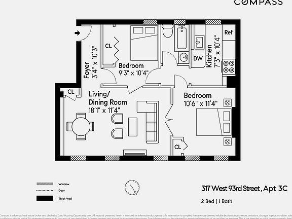 2nd image of 317 W 93rd St APT 3C