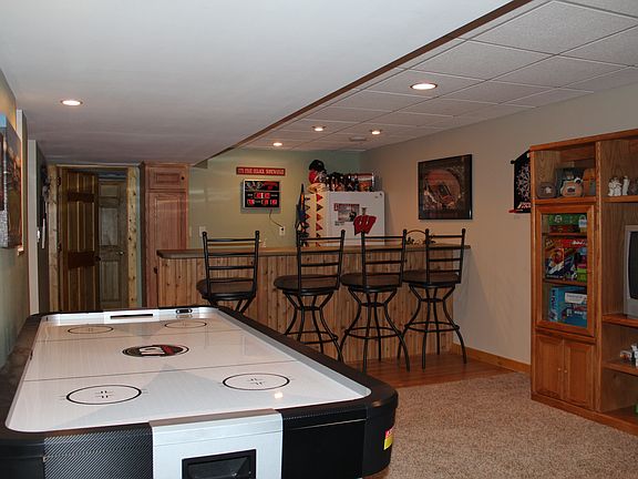 Bar area in basement