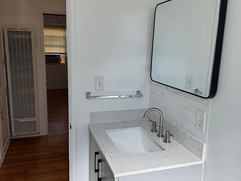 New vanity in bathroom