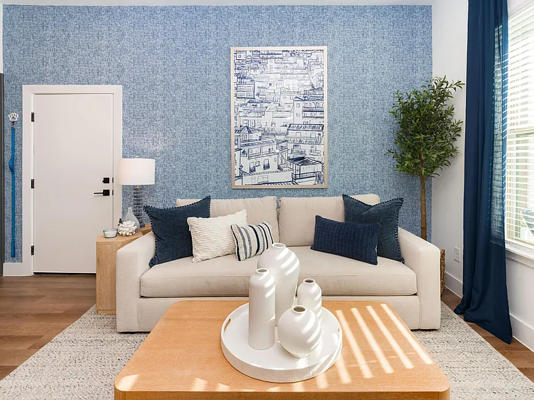 Sunlight living room with ample space